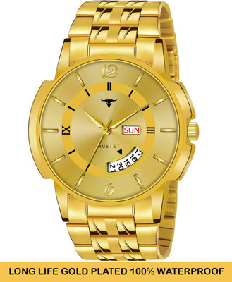 RUSTET LONG LIFE GOLD PLATED WATERPROOF LONG LIFE GOLD PLATED WATERPROOF Analog Watch  - For Men