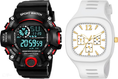 HALA SSA + Miller Stylish Combo Wrist Men Watch Ultra Watch with Alarm & Water Resist Feature Analog Watch  - For Men