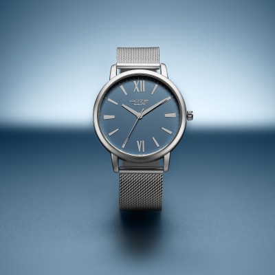 SONATA Poze Steel Strap with Blue Dial Analog Watch  - For Men