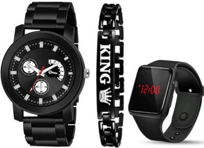 Vtrack New Speed Breaker Belt AVO Watch With Bracelet & LED Watch For Boys And Men Analog Watch  - For Men