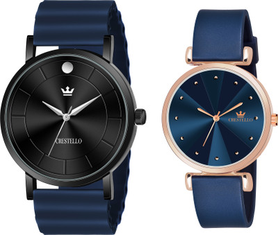 CRESTELLO CRCM-028-137-BLUE Analog Watch  - For Couple