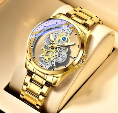 paltinum Gents watch open dial Skeleton Series Premium Exotic Watch Analog Watch  - For Men