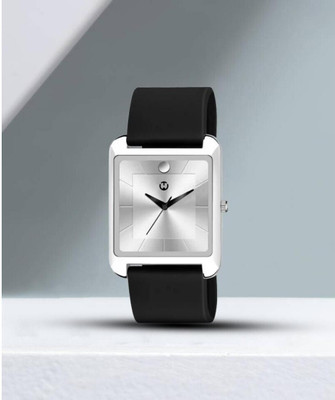 WIZARD TIMES Formal and Party Wear Watch for Unisex Men's Watch Black Siicon Strap Grey Water Resistant Analog Watch  - For Boys