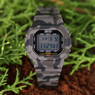 Zoop From Titan Camo digi Zoop Camo digi Quartz Grey Shaped Dial Boys Kid's Watch / Digital Watch  - For Boys