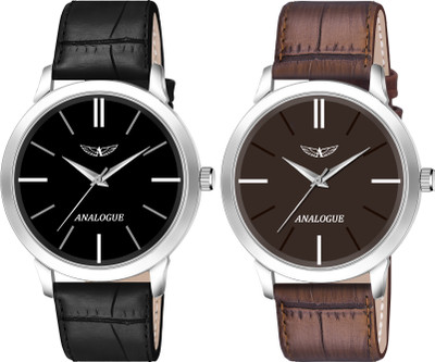 ANALOGUE Combo of 2 | Synthetic Leather Straps | 1 Year Warranty | Boys Series Analog Watch  - For Men