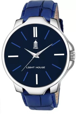 light house LT-0014 LT-0014 Trendy Blue Strap Day and Date Analog Watch-For Men & Boys Analog Watch  - For Men