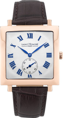 Saint Honore Paris New Collection CARREE SQUARE SUNRAY WHITE DIAL QUARTZ 2 HANDS SMALL SECOND Analog Watch  - For Men