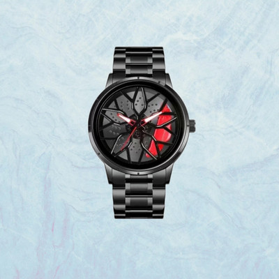 house of common Thar Thar wheel watch | Spinning watch | Rotating watch | Gyro watch | Red watch Analog Watch  - For Men