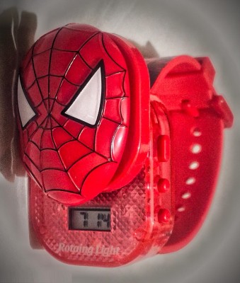 DSS COLLECTION Trending Box Lock Design Spider Man Cartoon Face Musical Digital Watch Digital Watch  - For Boys & Girls