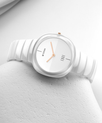 Titan Edge Ceramics Edge Squircle Analog Watch  - For Men