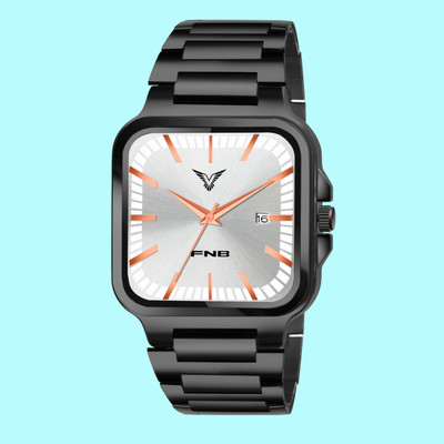 FNB FN-2019-BlackW Elegant Series Square Analog Quartz For Men/Boys Analog Watch  - For Men