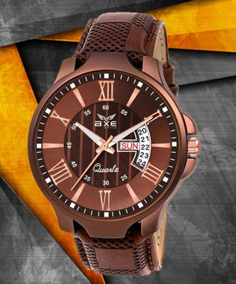 AXE Style XDD-7052 Brown Men Watch/Watches & Branded Day&Date Synthetic Leather Strap Watch For Men Analog Watch  - For Men