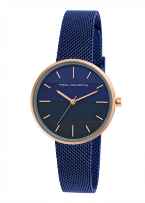 French Connection FCN00042E Blue Textured Dial | Analog Watch For Women's | FCN00042E Analog Watch  - For Women