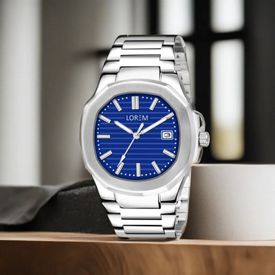 LOREM LR145 Blue Dial Date Function Casual-Formal Premium Collection Analog Watch  - For Men