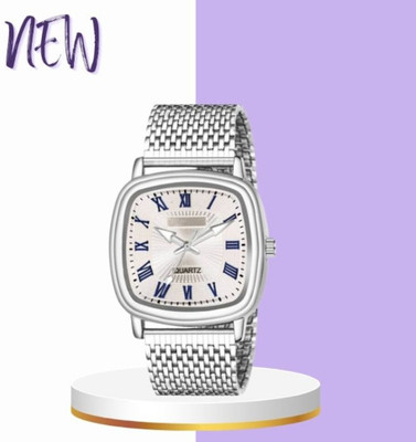 Giomex Trendy Chain Stainless Steel Square Quartz Analog Watch  - For Men