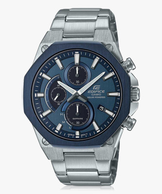 CASIO EFS-S570DB-2AUDF Edifice Blue Dial Silver Stainless Steel Band Analog Watch  - For Men