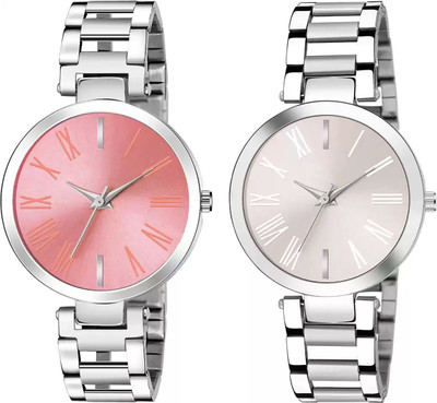 LEBENSZEIT ladies 2022 Luxury Designer Watch Steel Chain New Model Combo Analog Watch  - For Girls
