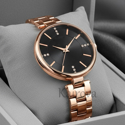 kairova KRW011_MA-BLACK Kairova Elegant Black Dial Rose Gold Analog Watch  - For Girls