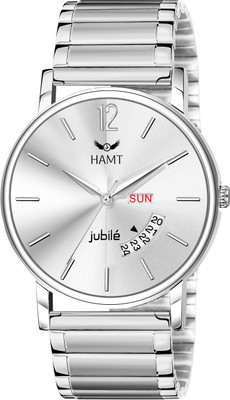 HAMT Stainless Steel Day Date Display Analog Watch  - For Men