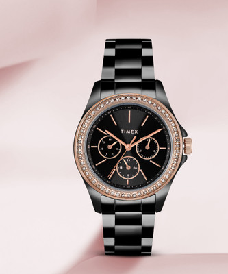TIMEX Multi Function Black Dial Analog Watch  - For Women