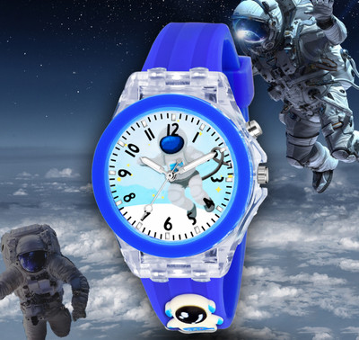 SPINOZA 3D astronaut design with multicolor lighting super soft silicone strap trendy Analog Watch  - For Girls