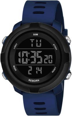 Reborn 9062_BLUE New Attractive Sport look Design Military Green LED Calendar and time and date Digital Watch  - For Men