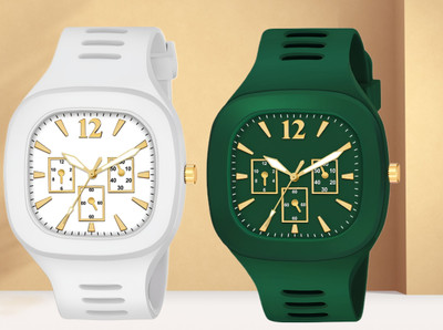HALA MILLER COMBO Stylish Premium Quality Men Watch Square Dial Wrist Sports Watch with Pack of 2 Analog Watch  - For Boys