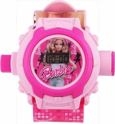 PROZOTIME Barbie Wholesale Children's Birthday Cartoon Projection Kid Toy Watch For Boy gift Digital Watch  - For Girls
