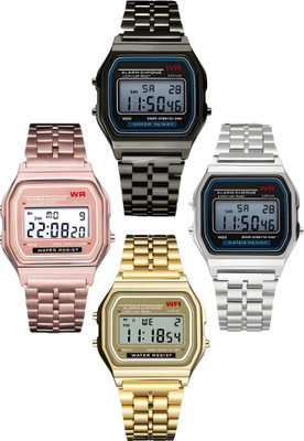 Timofiewr Multifunction LED Sports Watch for Outdoor and Indoor Use Trendy Chain Strap Series Digital Watch  - For Men & Women