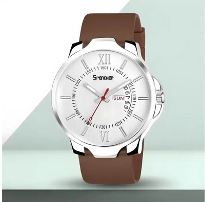 Spencher Antique 2.0 Day & Date Softest Silicone Strap Analog Watch for Men & Boys Spencher Antique 2.0 Day & Date Softest Silicone Strap Analog Watch  - For Men
