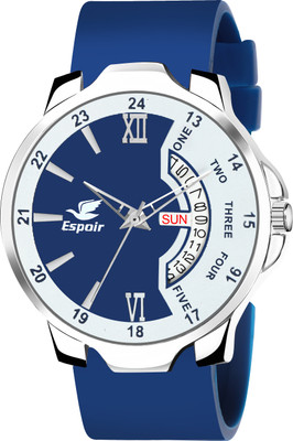 Espoir Olive Day and Date Smart Watch Strap Day And Date Functioning High Quality Analog Watch  - For Men