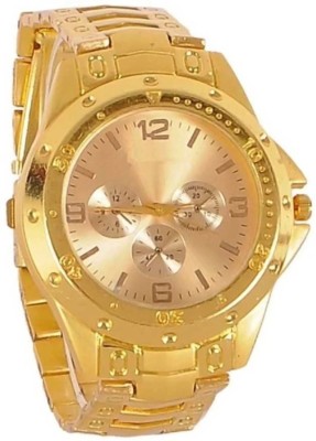 Flysmart golden watch Analog Watch  - For Men