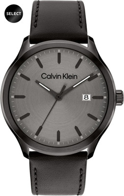 Calvin Klein Define Define Qtz Basic Calendar Gunmetal Round Dial 's / Analog Watch  - For Men