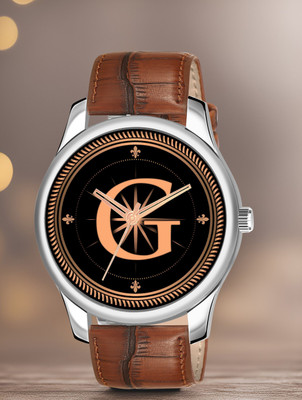 FEMEO G-NEWAVO-SIL-DBRW-1 Heritage Collection G Brown Strap Watch for Man & Boys Analog Watch  - For Men