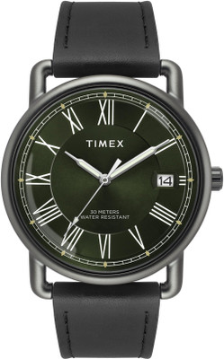 TIMEX TWEG25602 Green Round Dial Quartz Analog Watch  - For Men