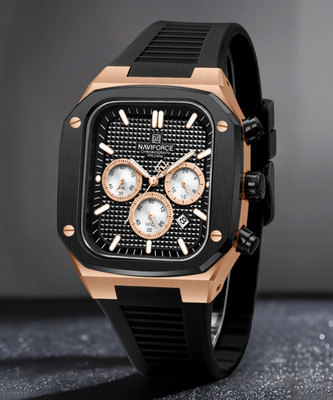 NAVIFORCE 8037 Square Case Minimal vangaurd Luminous display dial watch Analog Watch  - For Men