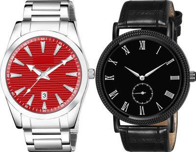 TVILLA Red Dial Date Function MZ-LR151 Analog Watch  - For Men