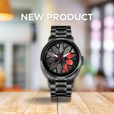 GT GLO TIME Men’s Luxury Rotating Wheel Analog Watch SpinMaster Wheel-Inspired Men’s Watch Analog Watch  - For Men