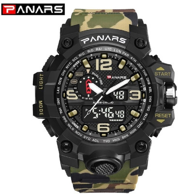 PANARS 8202 Quartz Movement Multi-Functional Water Resistant Sports Digital Watch  - For Men