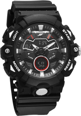 SONATA SF Invicible Analog-Digital Multicolor Dail With Black Plastic Strap Analog-Digital Watch  - For Men