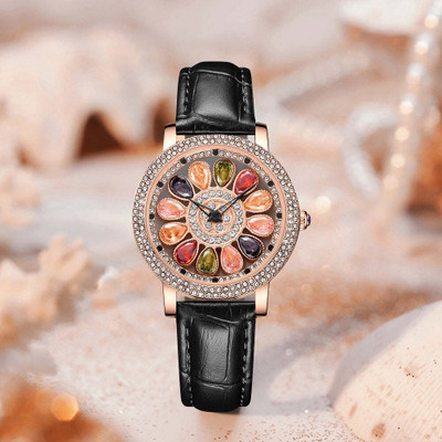 RENAISSANCE TRADERS new revolving diamond dial pretty classic beautiful wedding party Analog Watch  - For Women