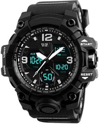otage Dual Time Dial Sports 1327 Black S-Shock Analog-Digital Watch  - For Men