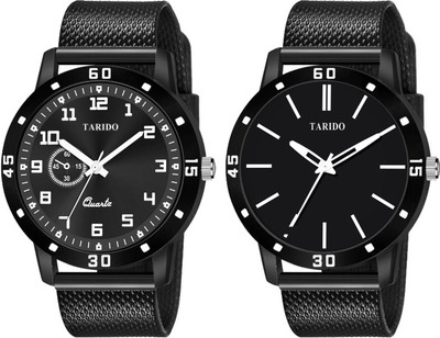 Tarido Analog Watch- Exclusive Black (Casual+PartyWear+Formal) Designer Combo 2 Analog Watch  - For Men