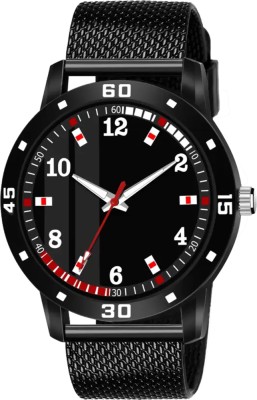 house of common Black Silicone-Strap & Superior Dual-Dial Tone Water-Proof men boy analog watch Analog Watch  - For Boys & Girls