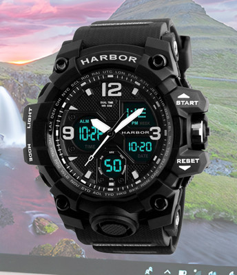 Harbor 1327 Trending Style Black H1327 Wrist Watch Analog-Digital Watch  - For Men