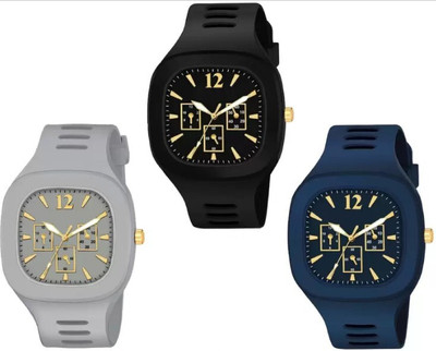 THMT Stylish Square Analog Combo of 3 Sports Collection Watches Analog Watch Analog Watch  - For Men