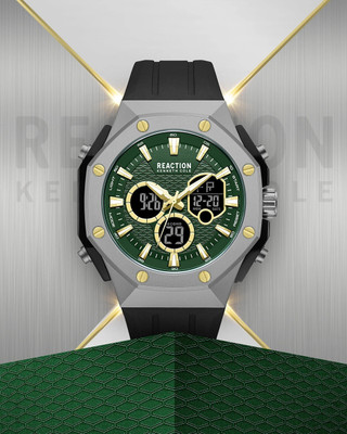Kenneth Cole Reaction New Collection Green Octagon Dial Analog-Digital Watch  - For Men