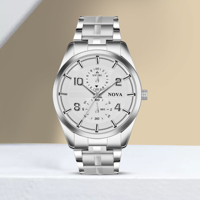 NOVA Silver Watch Men's & Boys Silver Watch Analog Watch  - For Men