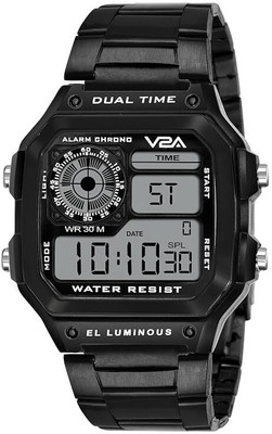 V2A Stainless Steel Small Dial Unisex Multifunction Digital Sports Watch Digital Watch  - For Men