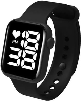 HF Haifun New GeneratFull Black LED Display Smart Watch Digital Watch  - For Boys & Girls